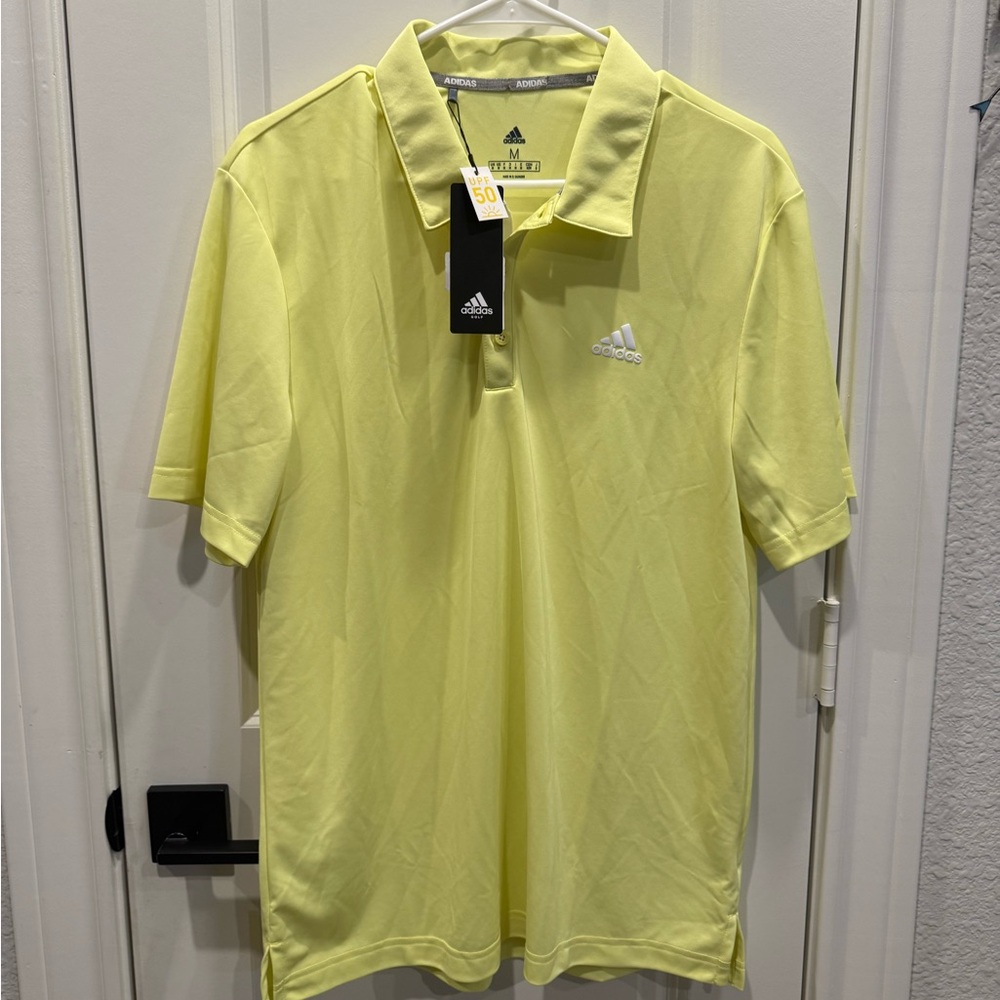 Adidas Men's Light Yellow Polo Shirt